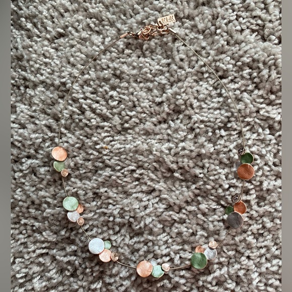 KLK Gioielli Metal Wire Circular Design Necklace - Picture 1 of 6